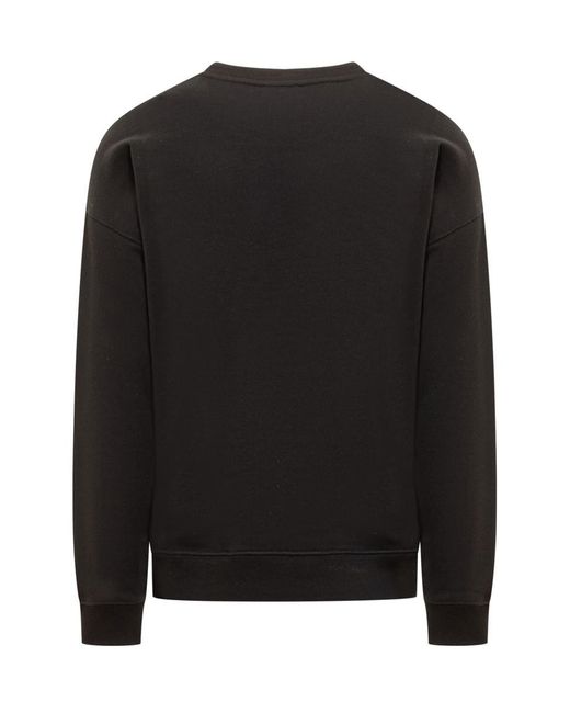 DIESEL Black Sweatshirt With Oval D Patch for men