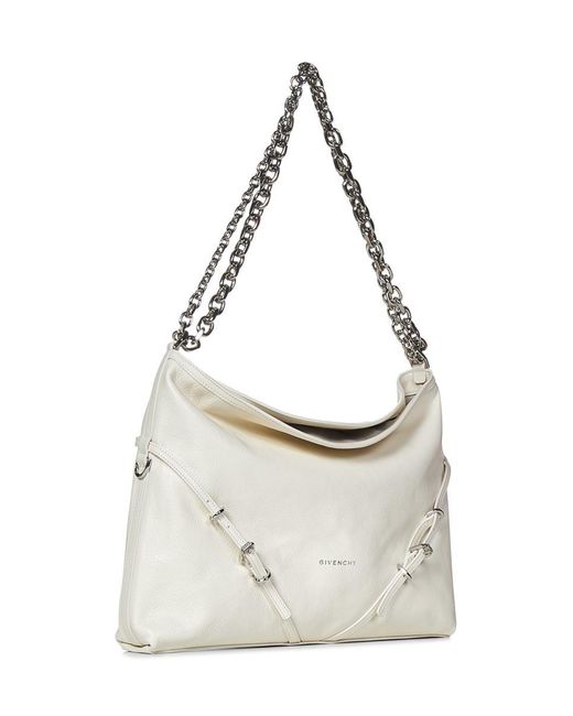 Givenchy White Voyou Chain Medium Shoulder Bag