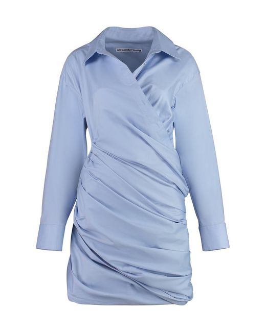 Alexander Wang Blue Cotton Mini-Dress