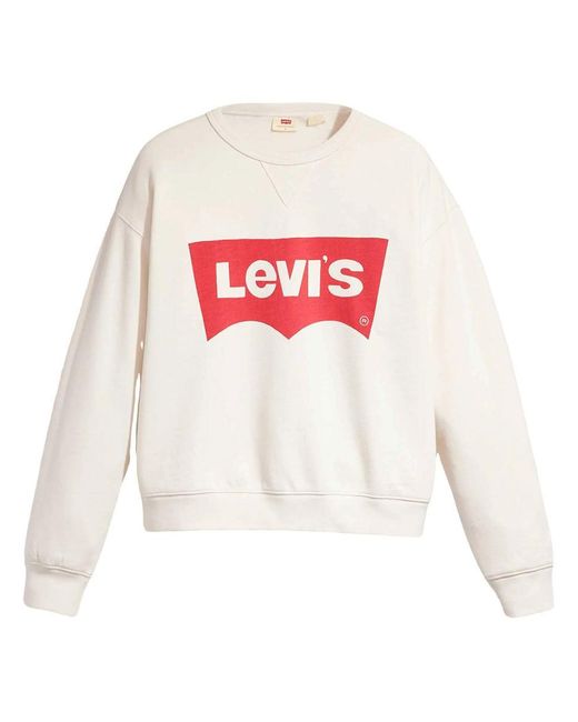 Levi's White Graphic Signature Crew Clothing