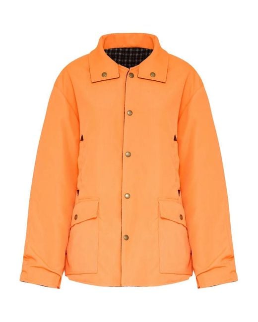 Maison Margiela Orange Snap-Button Jacket