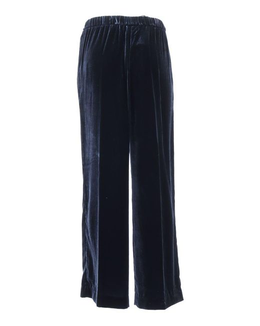 Aspesi Blue Relaxed-Fit Long Pants With Elegant Draping