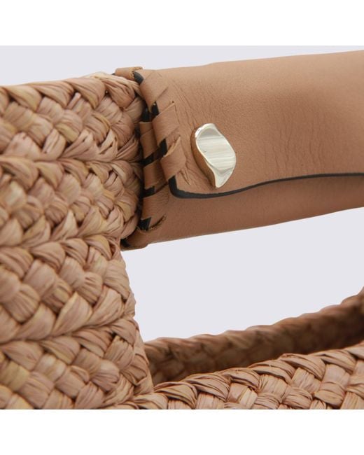 Helen Kaminski Metallic Natural Raffia Remi Top Handle Bag