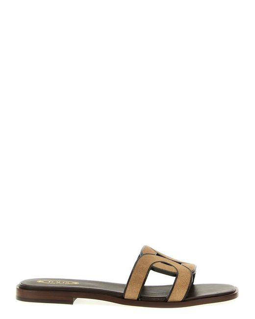 Tod's Brown Suede Sandals