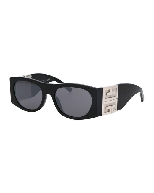 Givenchy Plastic Rectangular Smoke Mirror Sunglasses in Black for Men