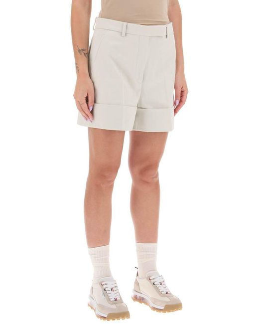 Thom Browne White Shorts In Cotton Gabardine