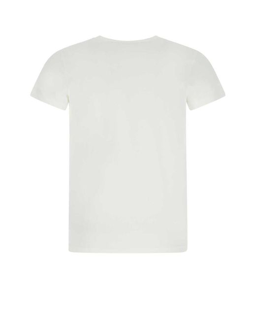 Jil Sander White Crewneck Short-Sleeved T-Shirt for men
