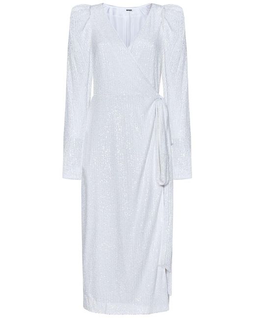 ROTATE BIRGER CHRISTENSEN White Birger Christensen Midi Dress