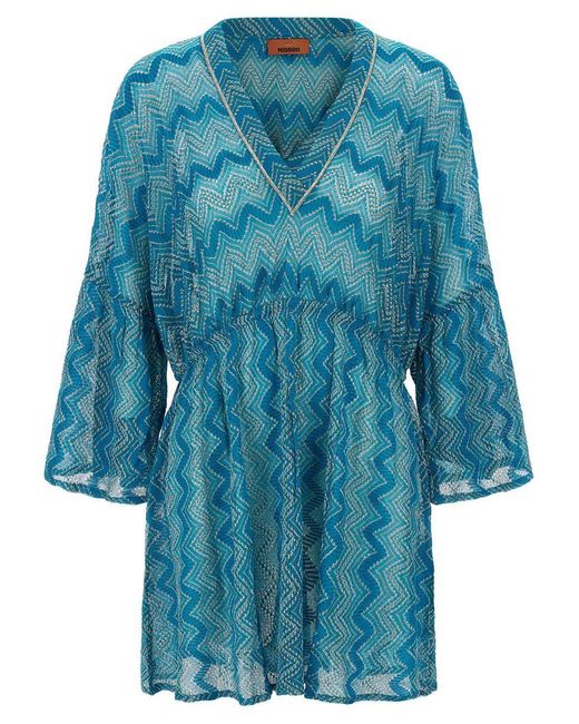 Missoni Blue Knitted Dress