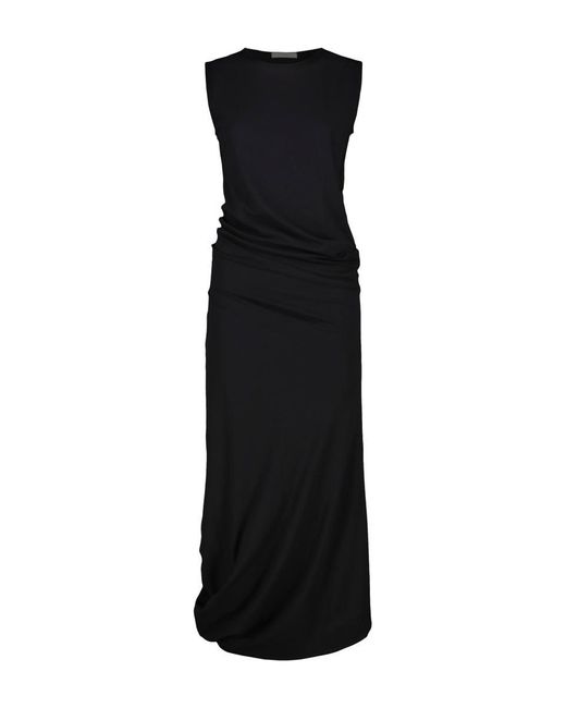 Lemaire Black Fitted Twisted Dress