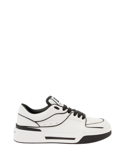 Dolce & Gabbana New Roma Sneaker in White/Black (White) - Save 28% | Lyst