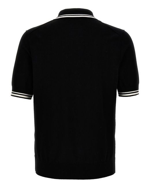 Dolce & Gabbana Black Logo Shirt Polo for men