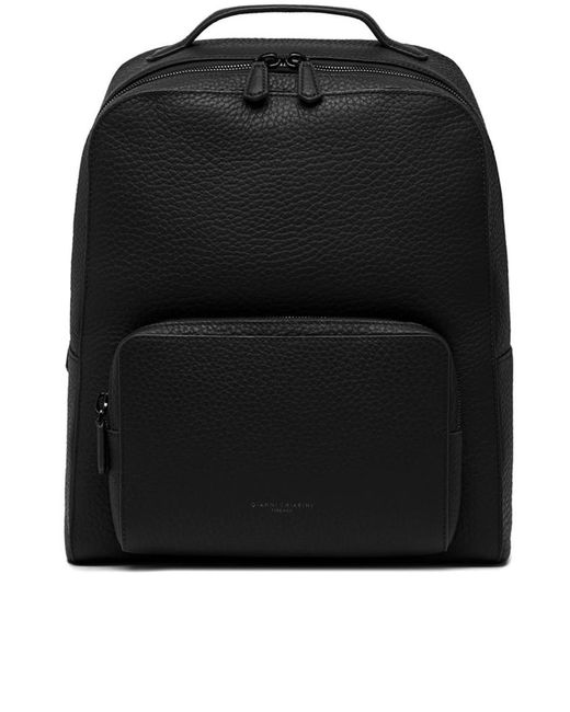 Gianni Chiarini Black Leather Backpack Bags for men