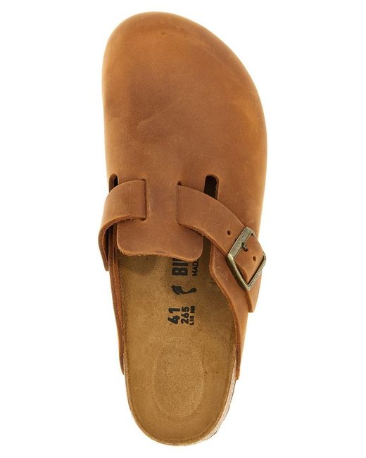 Birkenstock Brown 'boston' Sabots