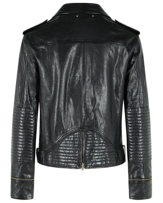 Golden Goose Deluxe Brand Black Leather Jacket for men