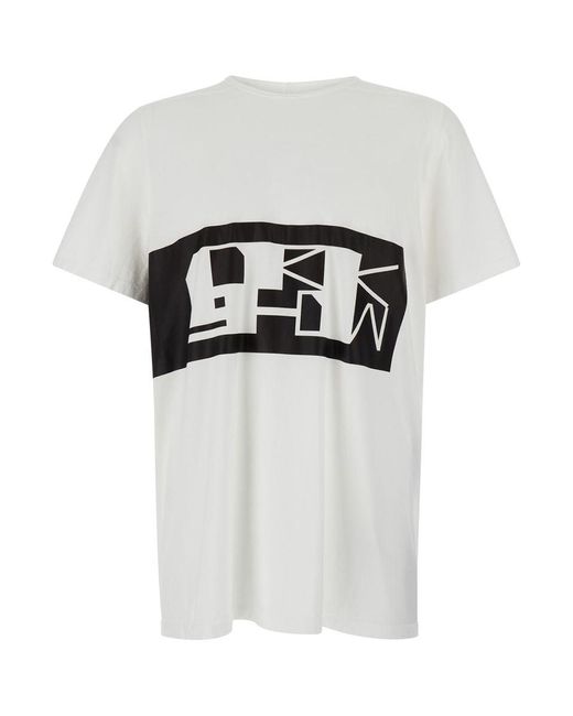 Rick Owens White 'Level T' T-Shirt for men
