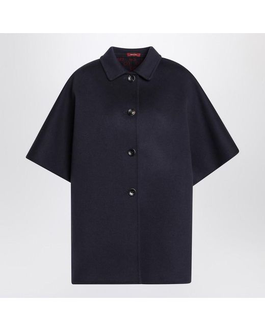 Gucci Blue Reversible Coat With Gg Pattern