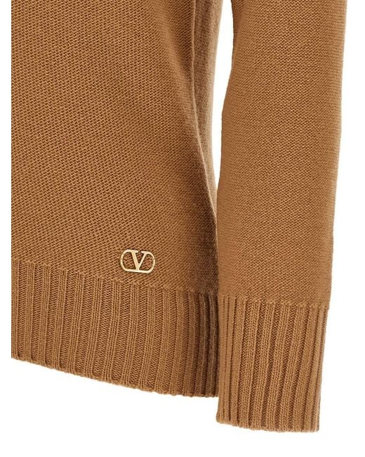 Valentino Garavani Brown Wool Sweater