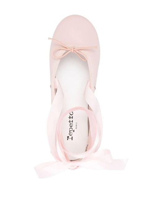 Repetto Pink Sophia Leather Ballerina Shoes