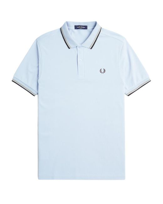 Fred Perry Blue Fp Twin Tipped Shirt for men