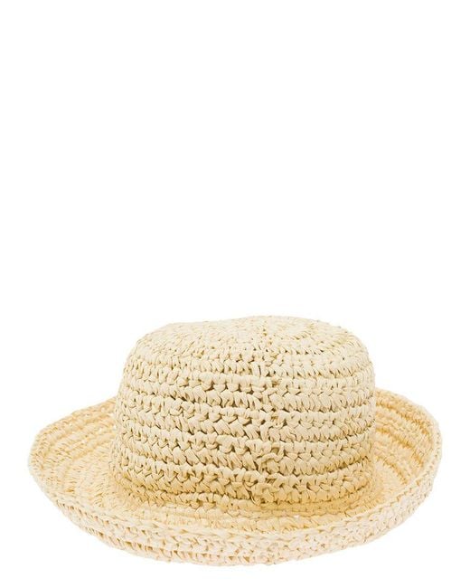 Ganni Natural Summer Straw Hat