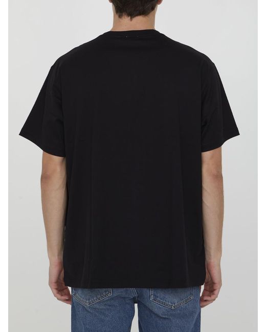 Burberry Black Logo Print Cotton T-Shirt for men
