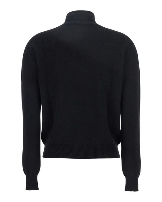 SOLOCASCMIR Blue Turtleneck Sweater With Ribbed Trims