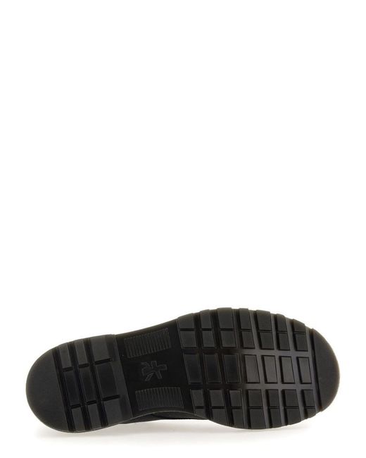 Premiata Black Textured Derby Shoes for men