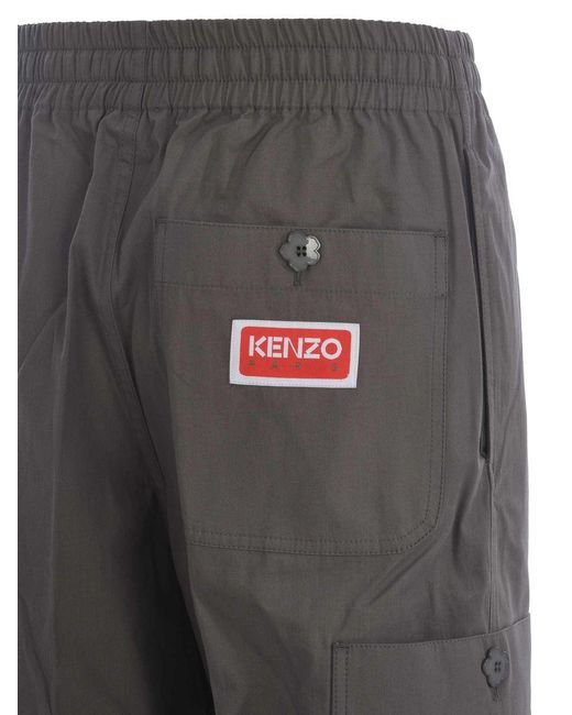 KENZO Gray Jogging Trousers for men