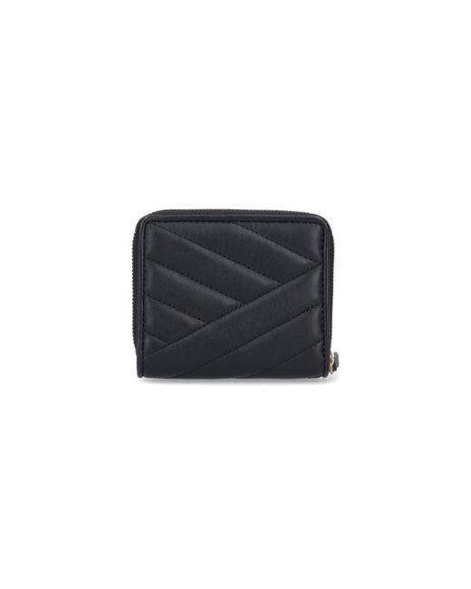 Tory Burch Black Quilted Logo-plaque Purse