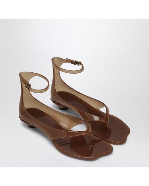 Chloé Brown Jelly Sandals
