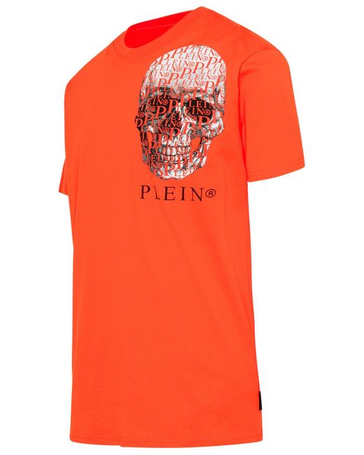 Philipp Plein Orange Cotton T-shirt for 