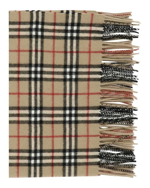 Burberry Check Cashmere Happy Scarf in Natural for Men | Lyst