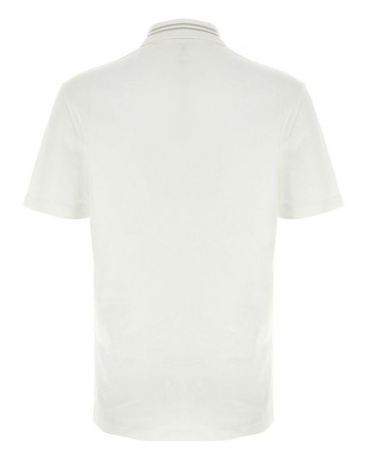 Versace White Medusa Embroidery' Polo Shirt for men