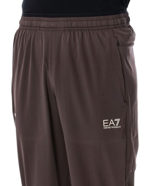 EA7 Black Dynamic Athlete Trousers for men