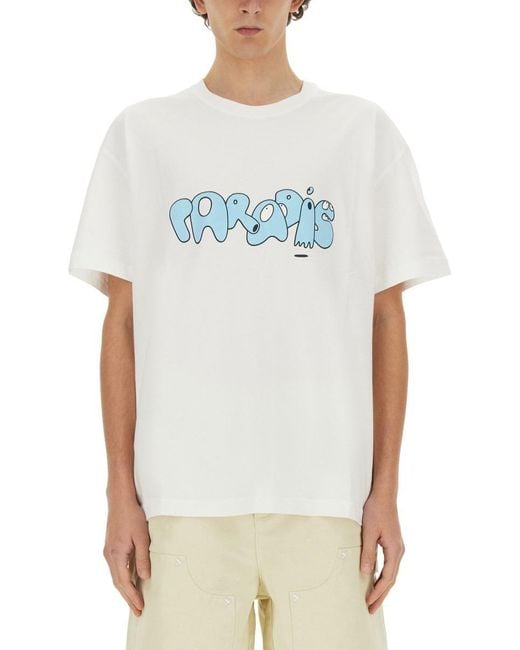 3.PARADIS White X Edgar Plans T-shirt for men