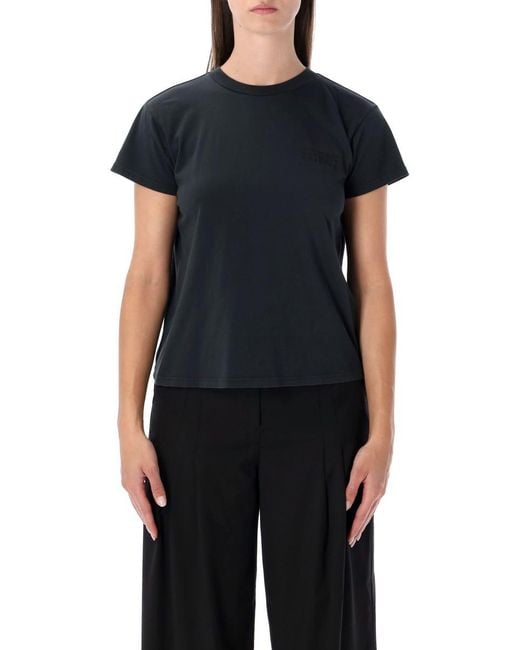 MM6 by Maison Martin Margiela Black Cotton Jersey T-Shirt