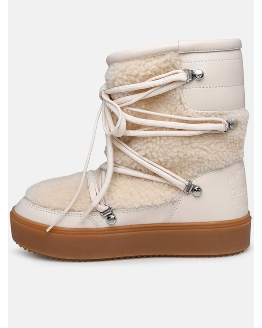 Chiara Ferragni Natural Cf Snow Boot Shoes