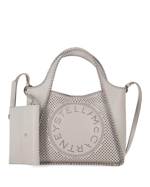 Stella McCartney Gray Crossbody Bag Perforated Eco Alter Mat