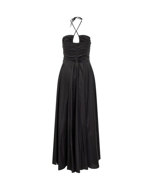ACTUALEE Black Poplin Dress