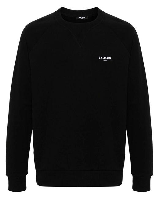 Balmain Black Sweatshirt With Print for men