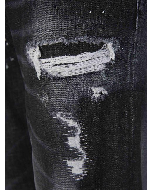 DSquared² Black Cotton Skater Jeans for men