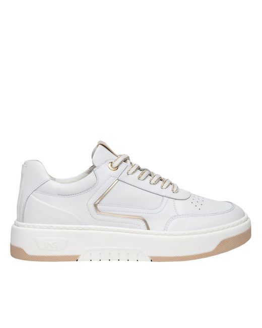 Nero Giardini White Leather Sneakers Shoes