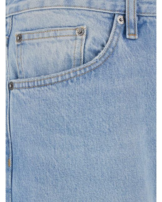 sunflower Blue Light- Five Pocket Jeans With Logo Patch On The Back for men