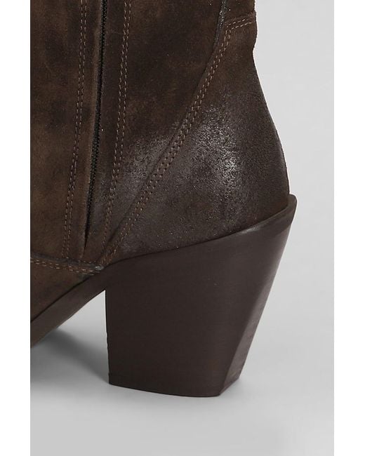 METISSE Brown Texan Ankle Boots