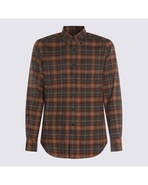 Glanshirt Brown Cotton Shirt for men