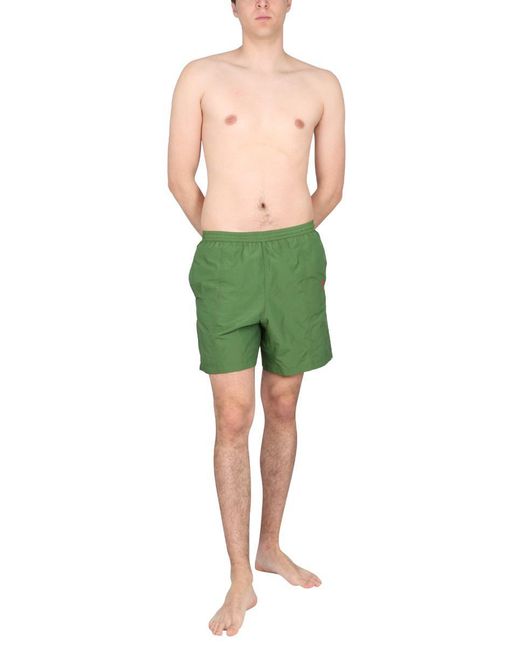 AMI Green Swimsuit With Logo for men