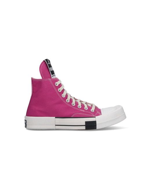 Rick Owens Pink X Converse Chuckworthy High Turbodrk Sneakers
