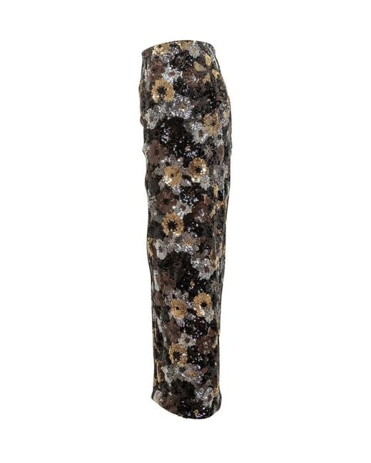 Max Mara Black Elegant Studio Pencil Skirt With Sequins