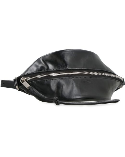Jil Sander Black Leather Crossbody Bag for men